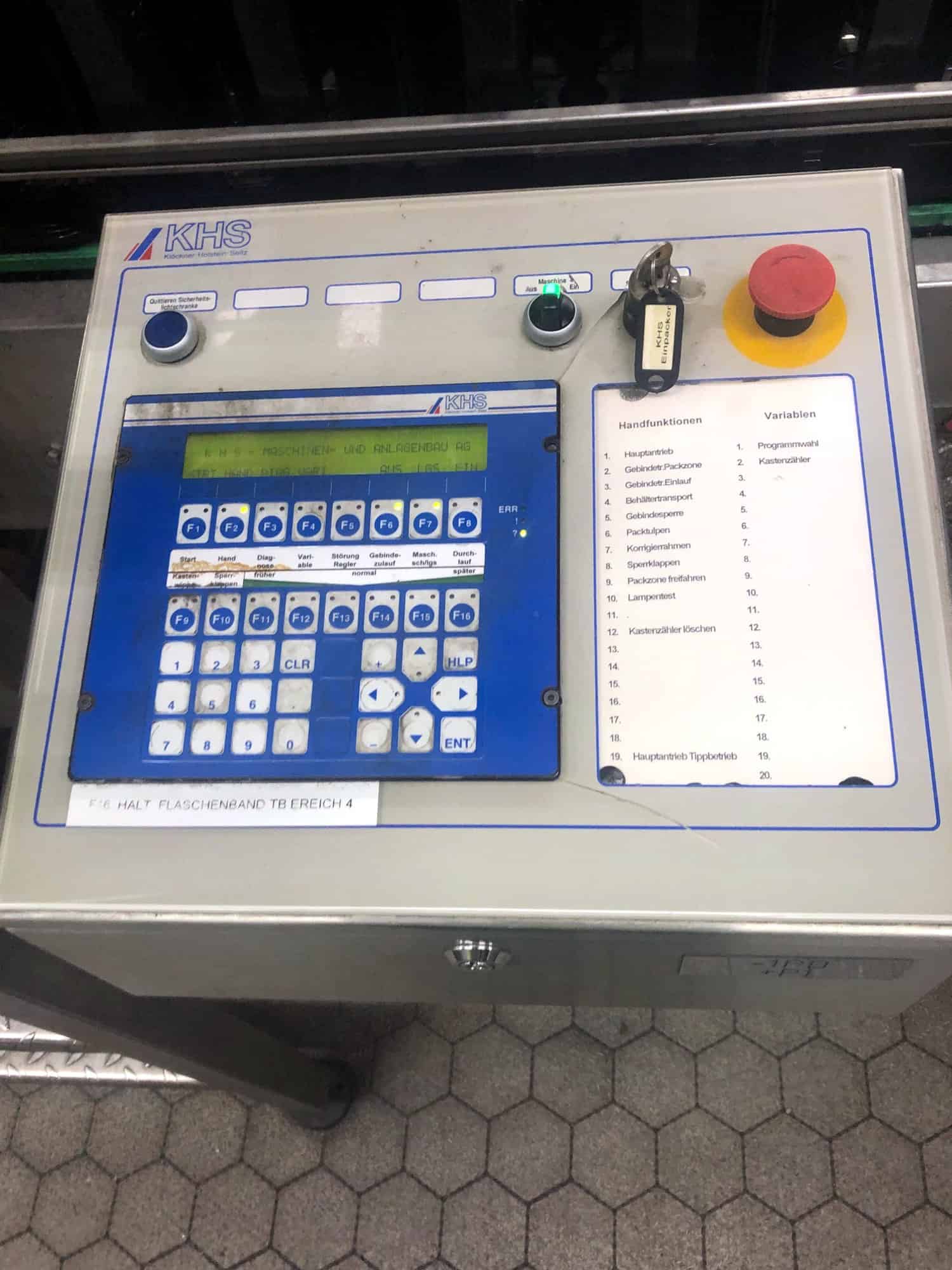 Control unit of KHS INNOPACK 