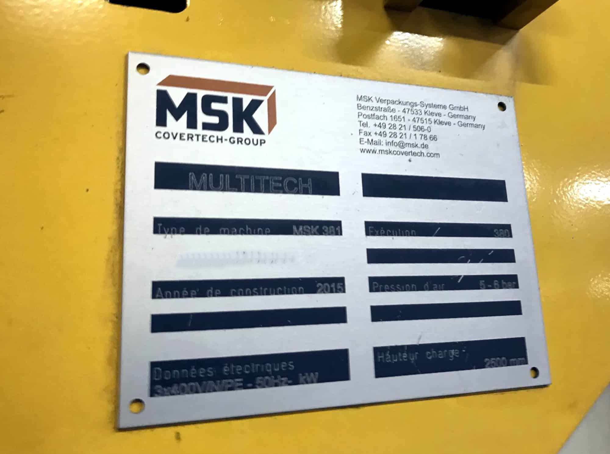 Nameplate of MSK MSK 381 